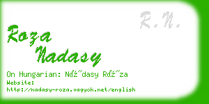 roza nadasy business card